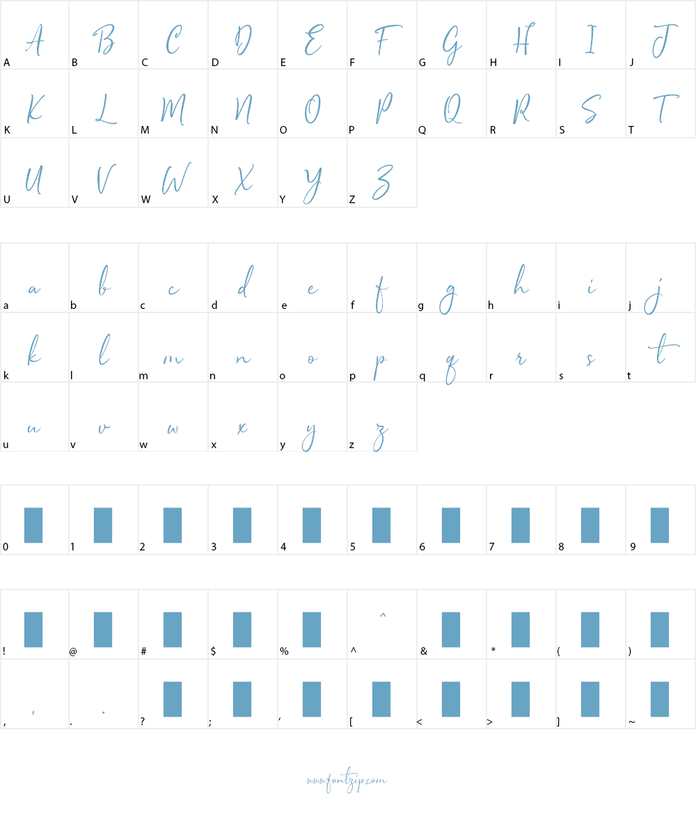 Sophistica 1 Font Character